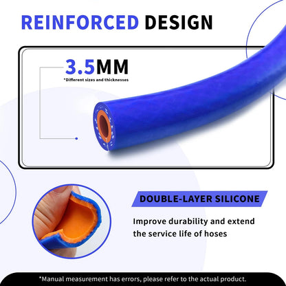 20FT 9/16" Silicone Heater Hose Coolant Radiator Tubing with 5 Clamps