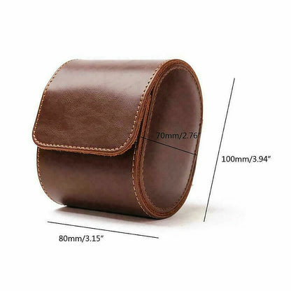 Watch Box for Portable Storage Wristwatch Case (Single, Brown)