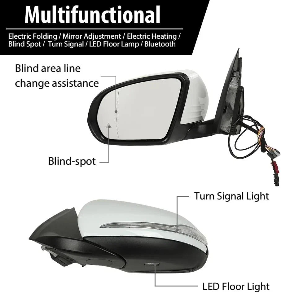 1 Pair Side Door Mirror for Mercedes Benz W213 E-Class E300 (2016–2021)