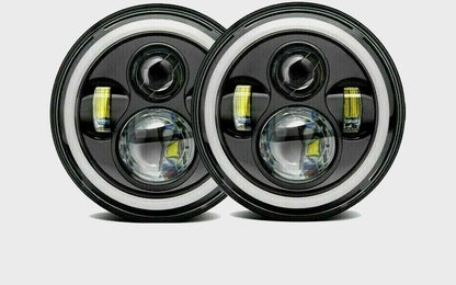 7" Round LED Headlight Projector Halo for VW Beetle (1967–1979)