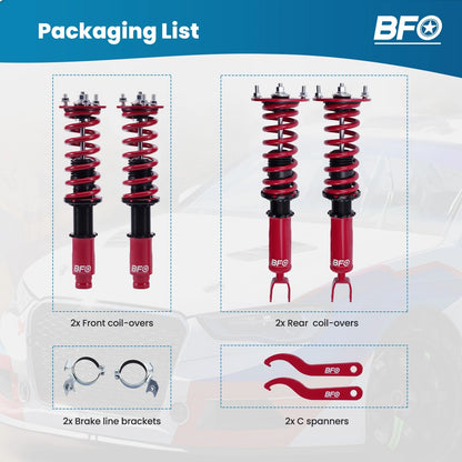 Coilover Kit for Honda Accord DX, LX CB3 CB7 (1990–1993) OSQWIL