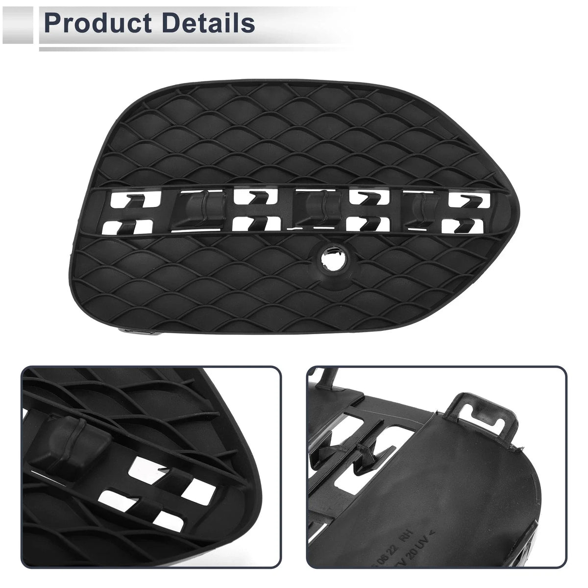 1Pc Fog Light Grill for Mercedes-Benz GLE350 (2016–2020) No.2928850622 Black