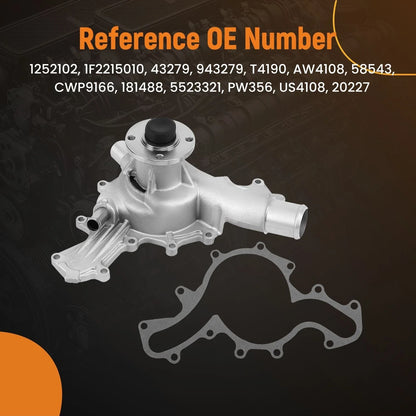 Water Pump for Ford Explorer V6 4.0L (1997–2010), Mustang (2005–2010), Ranger, Mazda, Land Rover