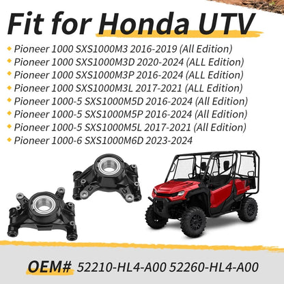 Rear Left Right Knuckle Set w/Bearings for Honda Pioneer 1000-6 (2023–2024)