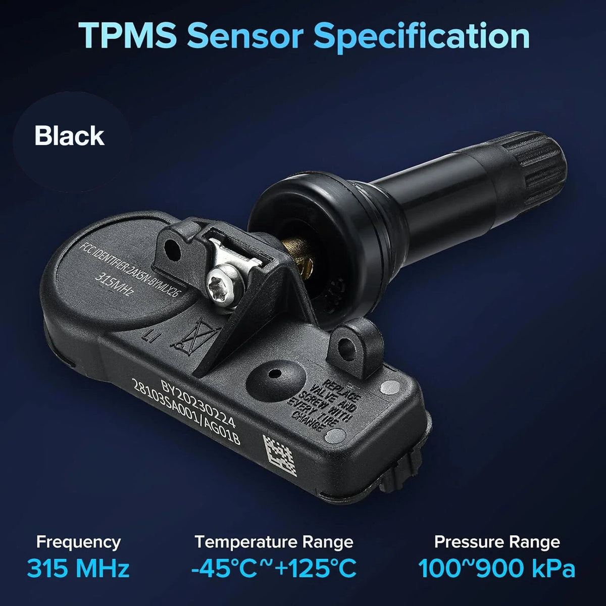 4PCS TPMS Tire Air Pressure Sensors for Subaru WRX Outback (2015–2021)