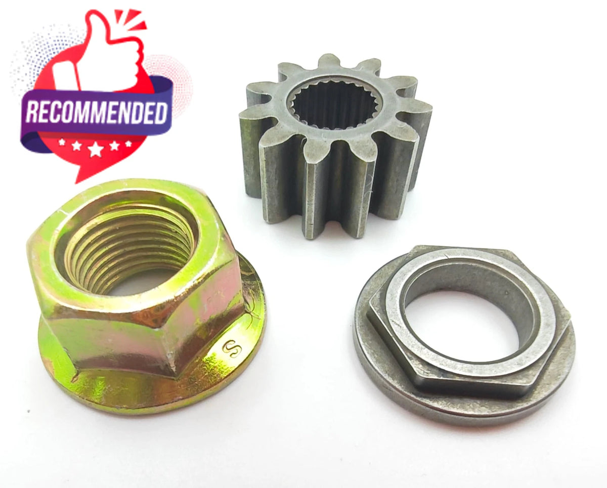 Spindle Blade Nut & Steering Shaft Pinion Gear for Compatible Models