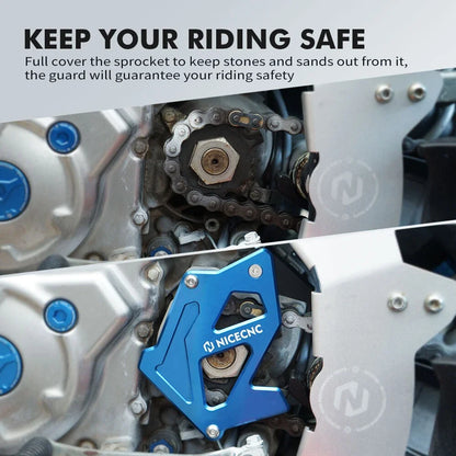 Sprocket Cover Guard Chain Guide for Yamaha Raptor 700R (2009–2026) Blue