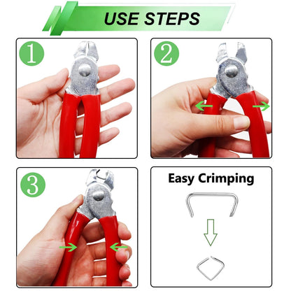 285 pcs Hog Rings Kit with Pliers for Automotive Upholstery Repair