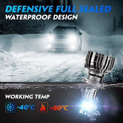 2X H11 LED Headlight Bulbs for NOVSIGHT (6500K, 30000LM)