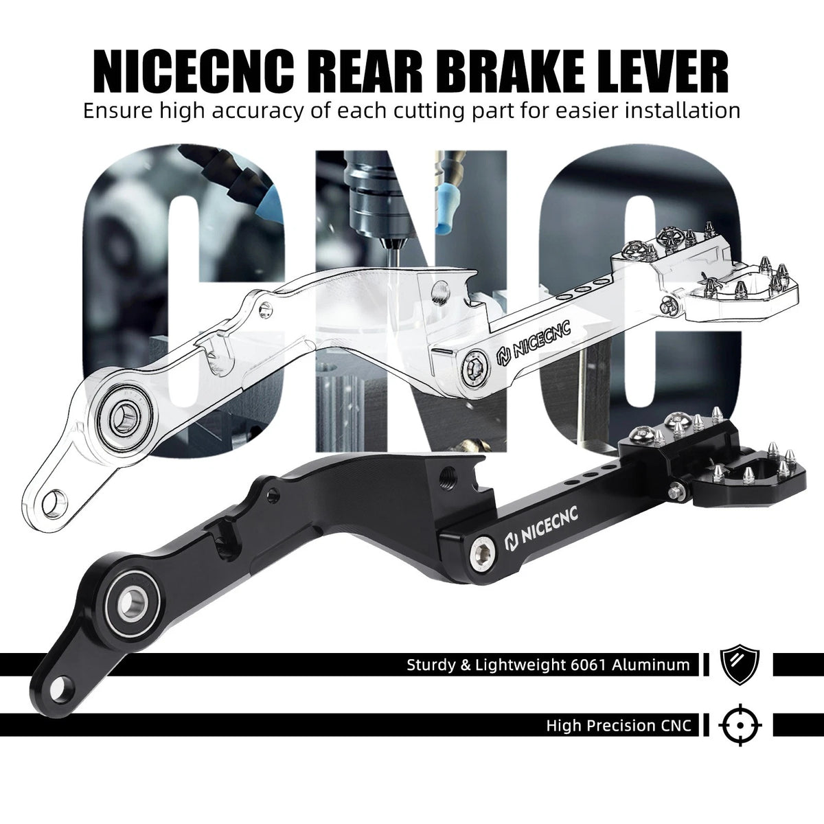 Lowered Foot Brake Pedal Lever for Suzuki DR650S/SE (1996–2025)