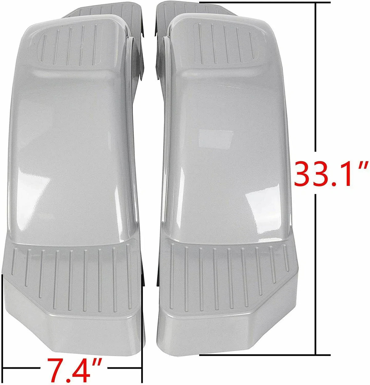Set of 2 Single Axle Trailer Fenders w/ Steps for 12" Wheels