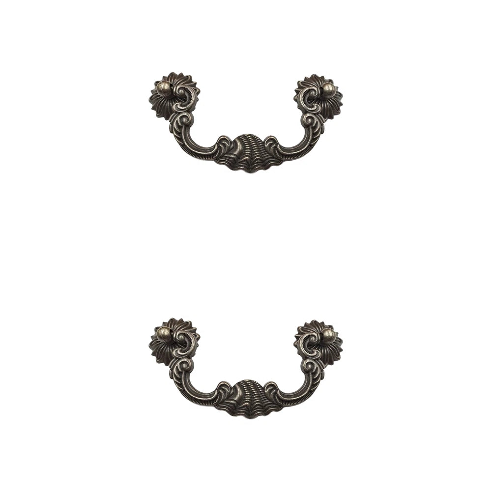 2X Zinc Alloy Double Hole Door Handle for Cabinet Wardrobe 127x98x55mm