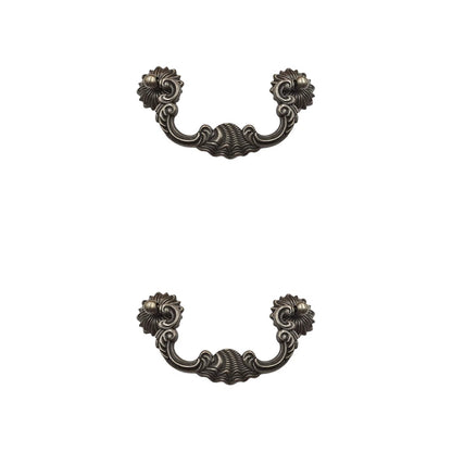 2X Zinc Alloy Double Hole Door Handle for Cabinet Wardrobe 127x98x55mm