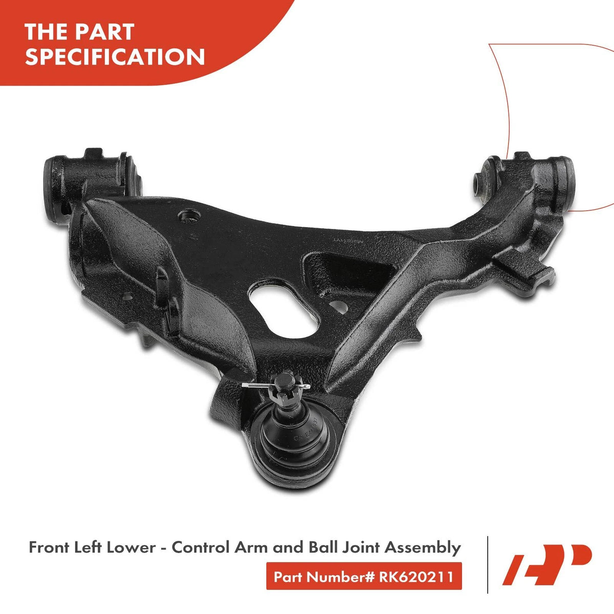 Front Left Lower Control Arm w/Ball Joint for Ford Expedition (2003–2023) - 1L3Z3079BA, 2L3Z3079BA, F65Z3079FE
