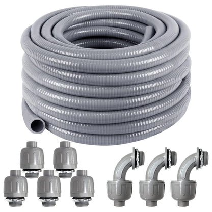 Set of 8 Connectors for Liquid-Tight Conduit 1/2IN (50 ft)
