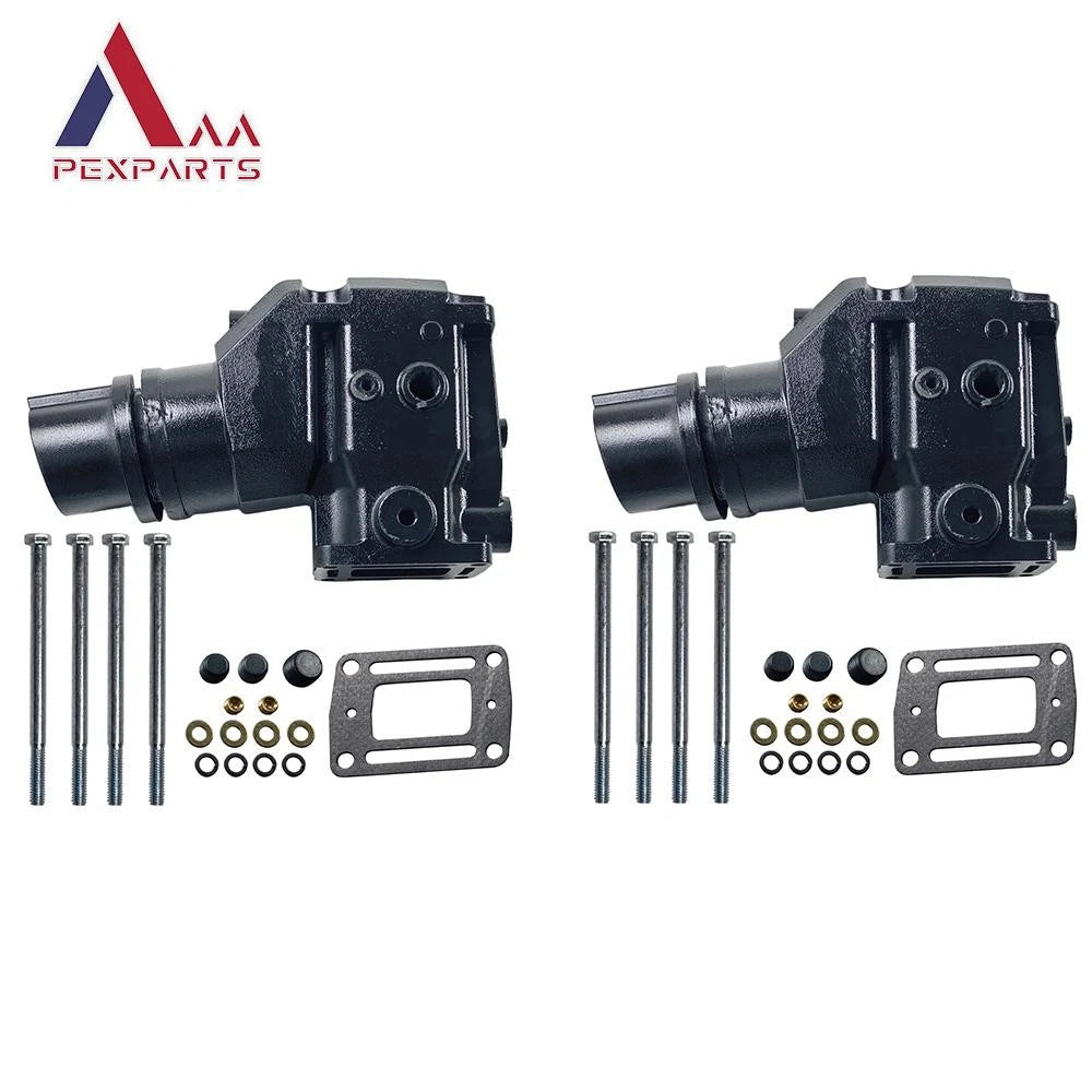 Pair of Exhaust Riser Elbows for Volvo Penta OMC (4.3 5.0 5.7 5.8 L) 913784, 3855270, 3850456, 3857944