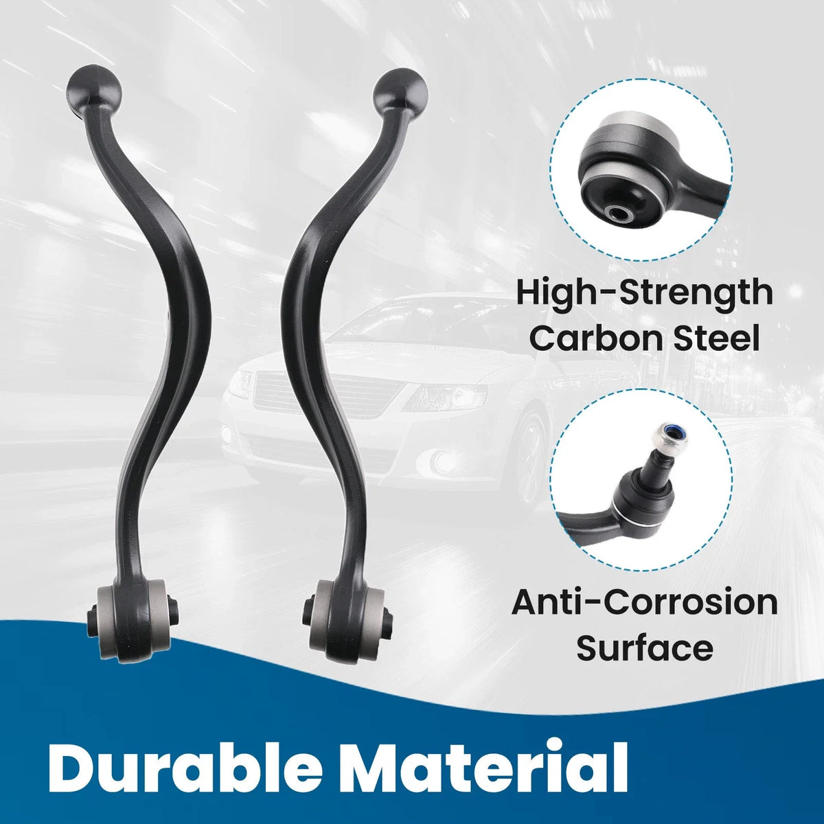 Set of 6 Front Lower Control Arms Sway Bar for Ford Fusion MKZ Mercury Milan (2006–2012)