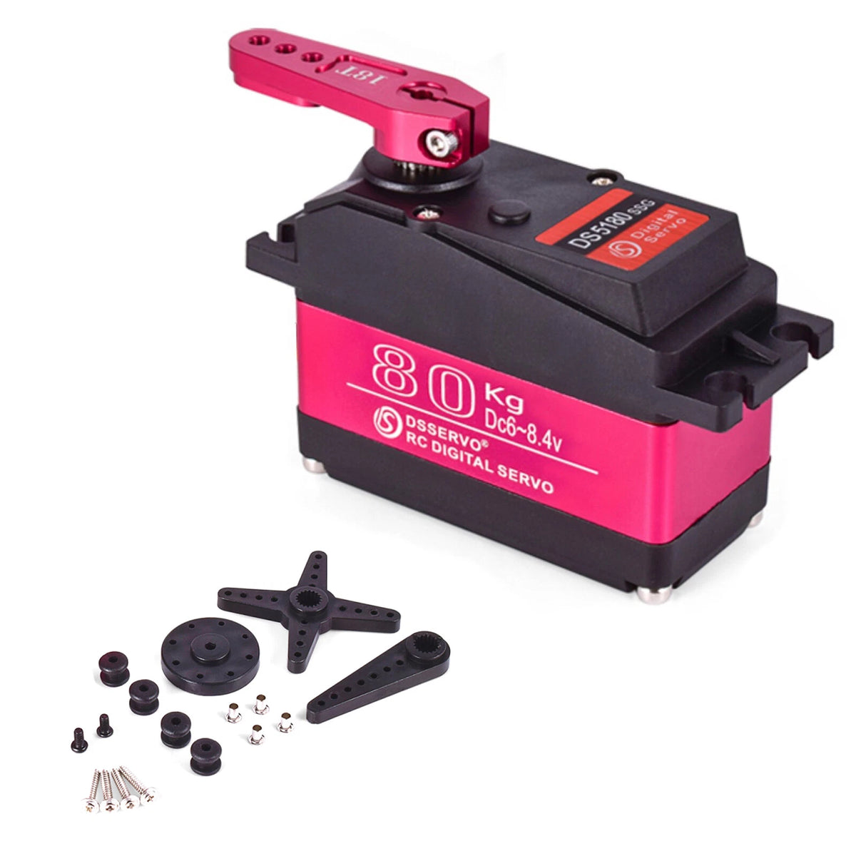 1x Digital Servo 80KG for 1/5 RC Car (Waterproof, 18T Servo Arm)