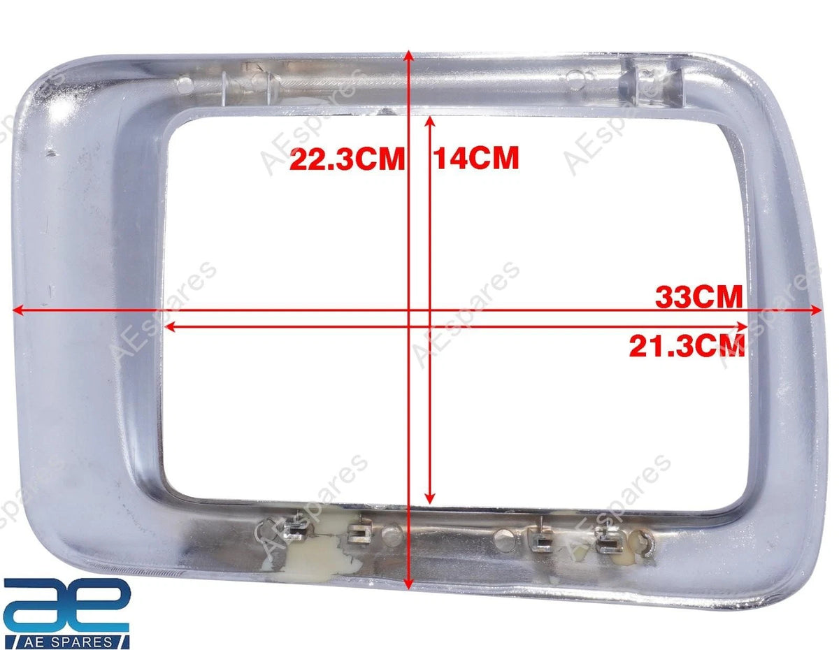 Set of 2 Chrome Headlight Bezels for Mahindra Bolero Maxi Truck (0028651, 0028652)