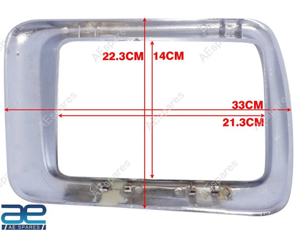 Set of 2 Chrome Headlight Bezels for Mahindra Bolero Maxi Truck (0028651, 0028652)