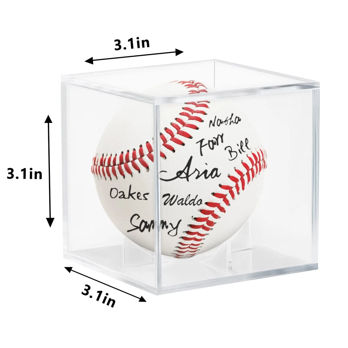 8 Pack Acrylic Baseball Display Case, UV Protected, Clear