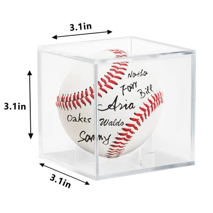 8 Pack Acrylic Baseball Display Case, UV Protected, Clear