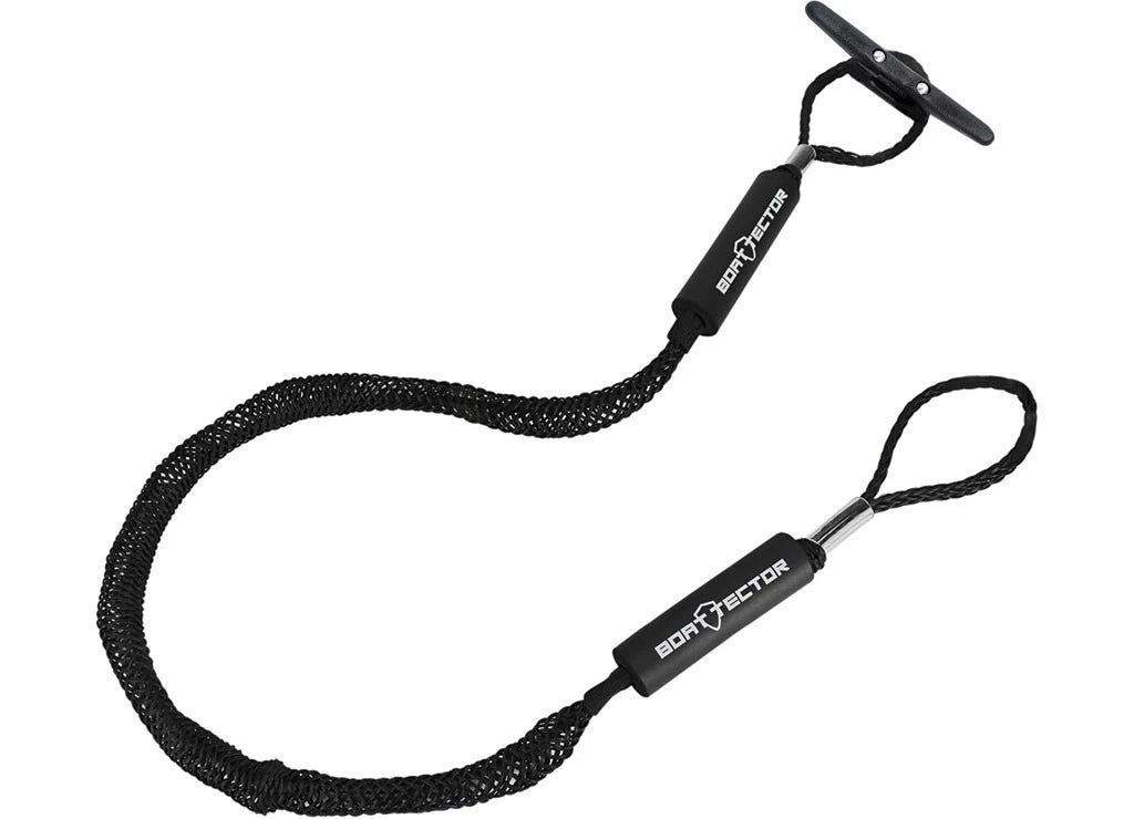 Set of 4 Bungee Dock Lines for Boat (6', Black) - Part Number 3006.3279