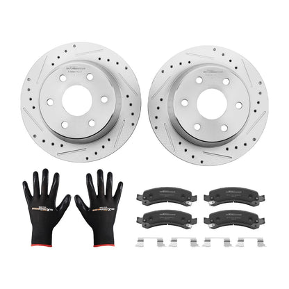 Rear Brake Rotors & Pads Kit for GMC Yukon XL 1500 (2002–2006) S-55084 P-974A