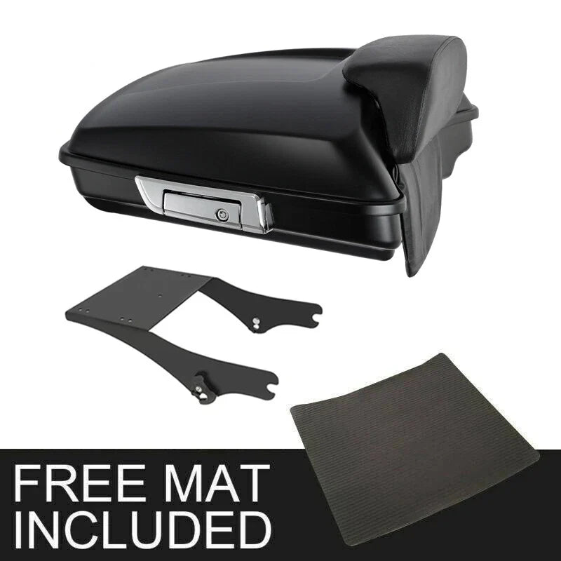 Matte Black Razor Trunk Pad Mount Rack for Harley Touring Road King (1997–2008)