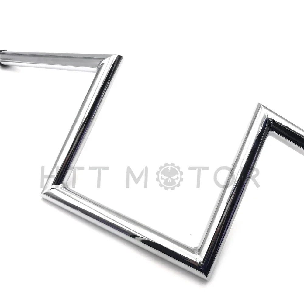 Chrome 7" Smooth Z-Bar Handlebars for Harley Sportster Dyna