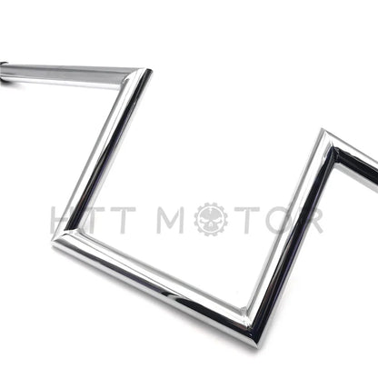 Chrome 7" Smooth Z-Bar Handlebars for Harley Sportster Dyna