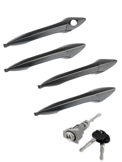 4X Outside Exterior Door Handles w/ Lock Cylinder for Hyundai Elantra (2011–2016)