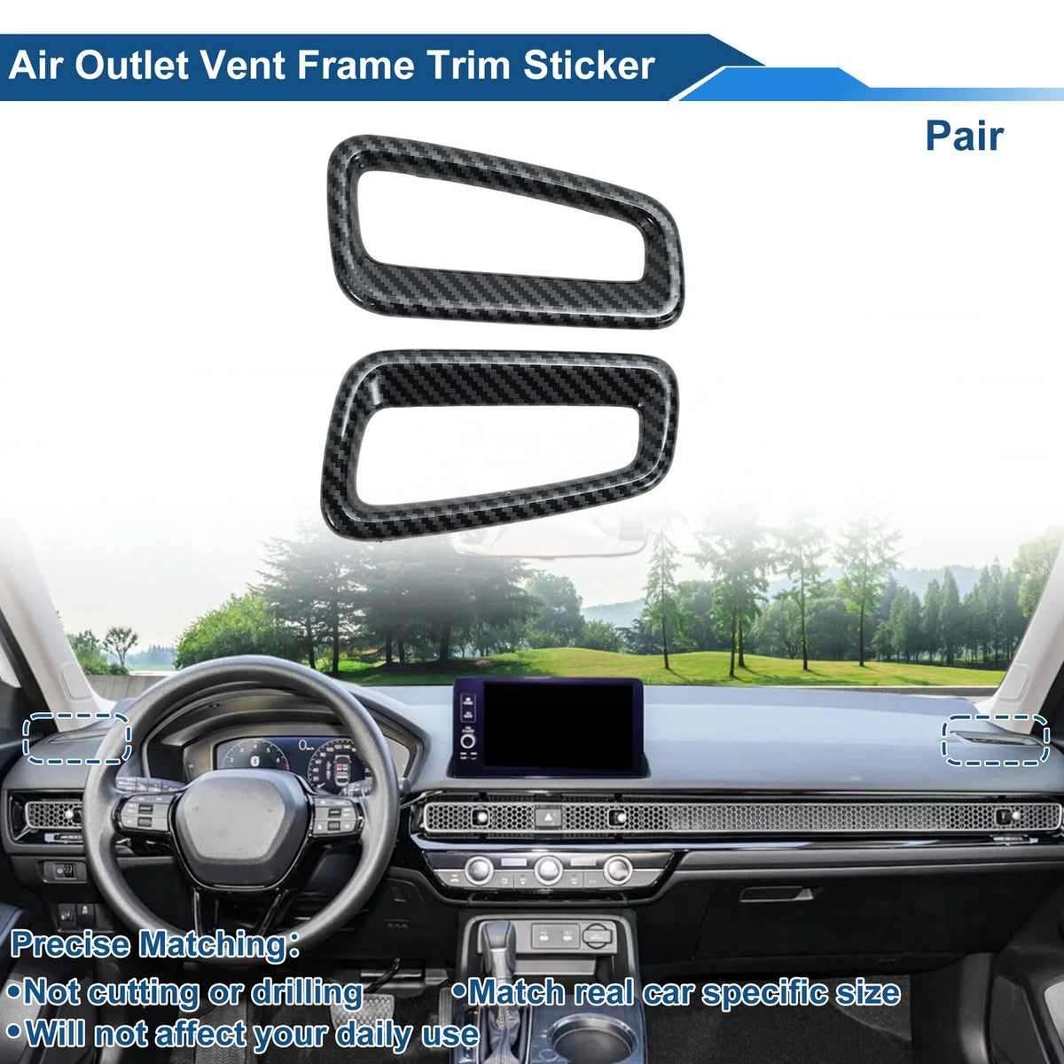 Center Console Air Vent Cover Trim Kit   1 Pair
