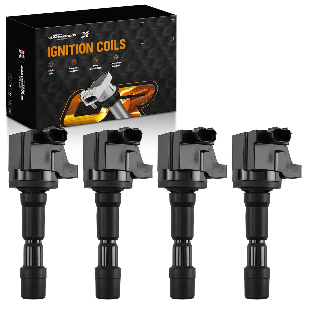 Set of 4 Ignition Coils for Honda CR-Z 2009–2016 1.5L L4 GN10547 6732312