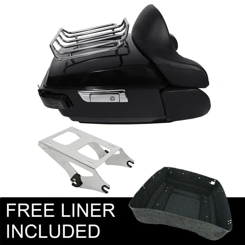Trunk Pad Rack Smoked Light Speakers Mount for Harley Touring (2014–2026)
