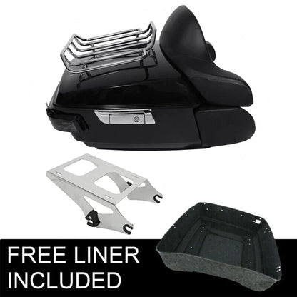 Trunk Pad Rack Smoked Light Speakers Mount for Harley Touring (2014–2026)