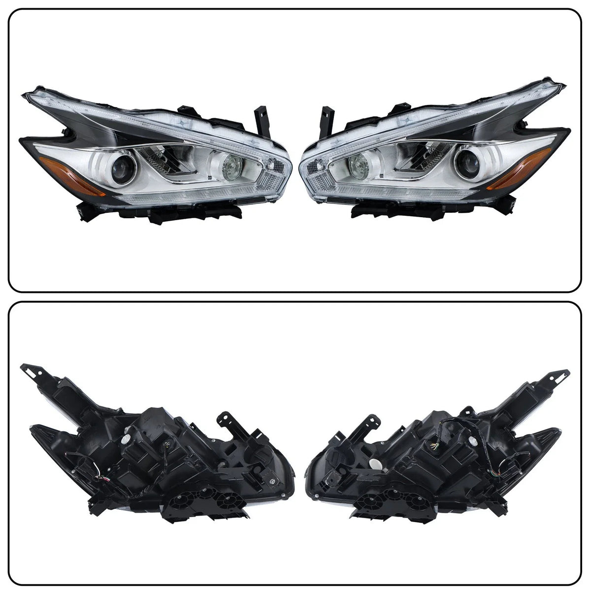 Pair of LED Projector Headlights for Nissan Murano (2015–2018)
