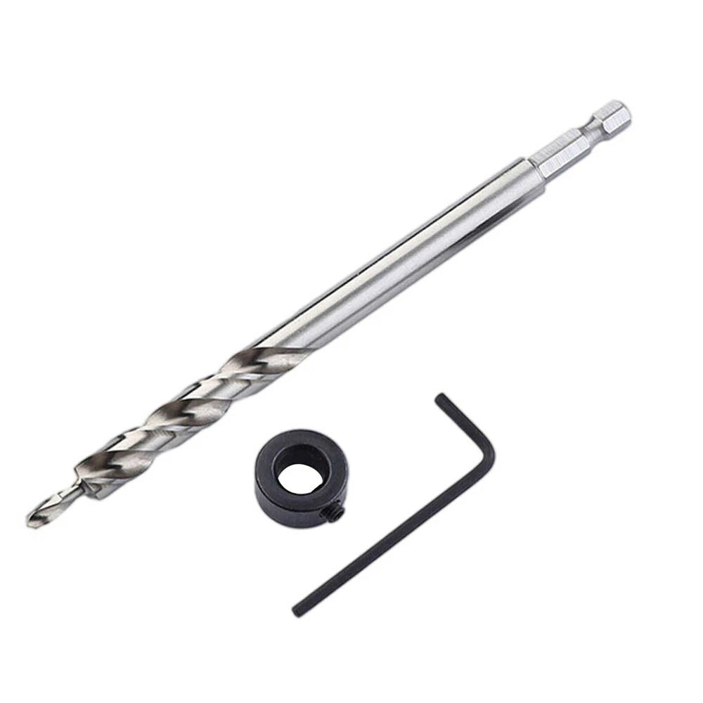 Set of 6 Twist Step Drill Bits for Pocket Hole Drill Jig Guide Kit