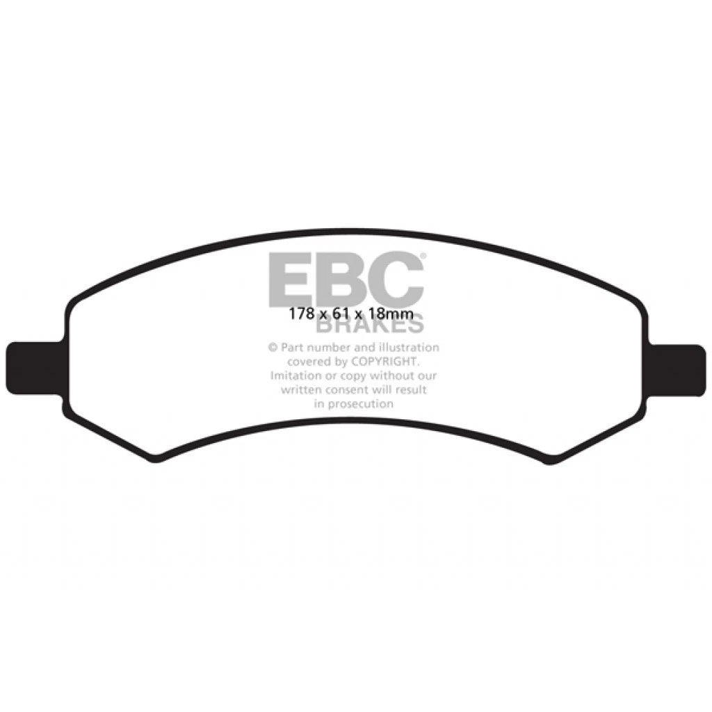 EBC Greenstuff Front Brake Pads for Ram 1500 (2011–2019) TLX-ebcDP61738-CL360A71
