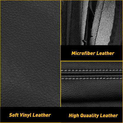 2X Front Seat Armrest Covers for Chrysler Town & Country (2011–2016) Leather Black