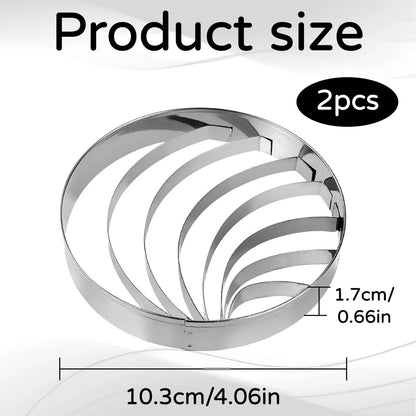 2X Concha Cutter Mold for Mexican Bread - Stainless Steel