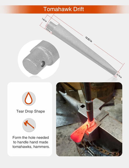 Tomahawk Hammer Eye Drift Mandrel Blacksmith Tool
