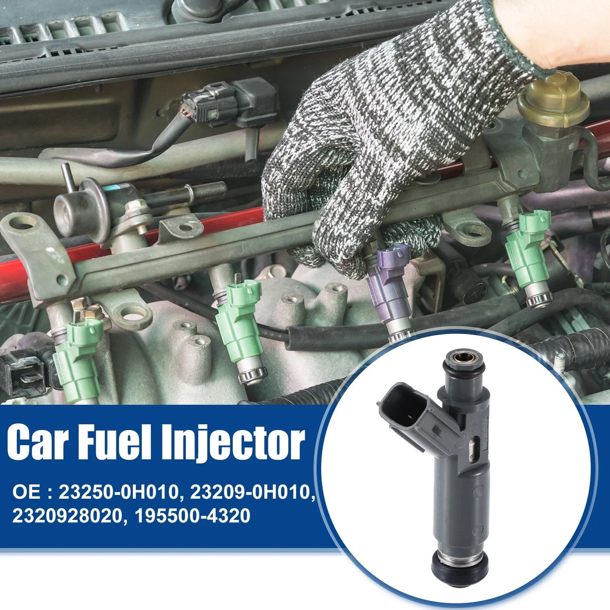 Set of 4 Fuel Injector Nozzles for Toyota Camry 2.4L (2002–2004) 23209-0H010