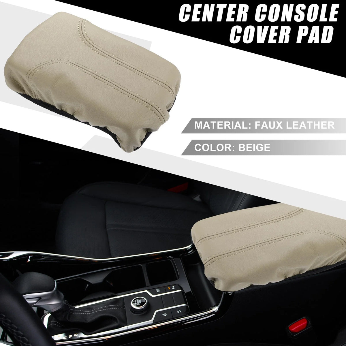Armrest Cover Trim for Nissan Rogue (2014–2020) Beige