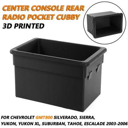 Console Rear Radio Pocket Cubby for Chevrolet GMT800 (1999–2007)