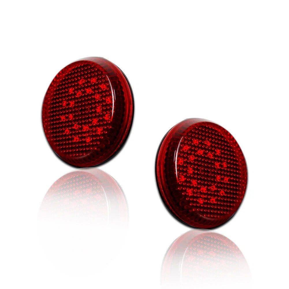 2X Red LED Rear Bumper Reflectors for Nissan Qashqai (2007–2013)