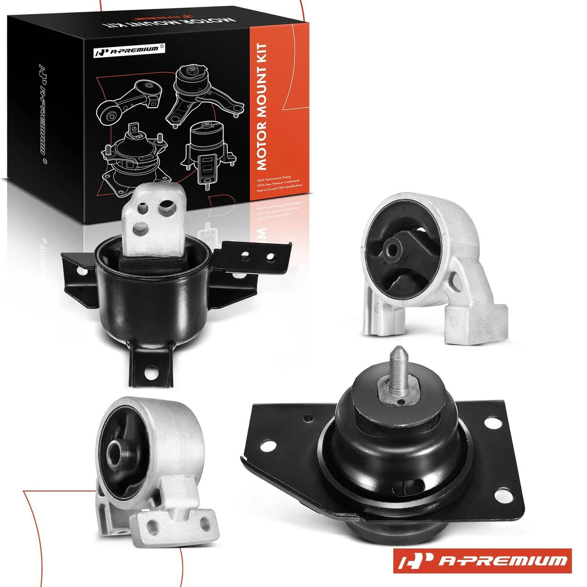 Set of 4 Engine Motor & Transmission Mounts for Hyundai Accent Kia Rio