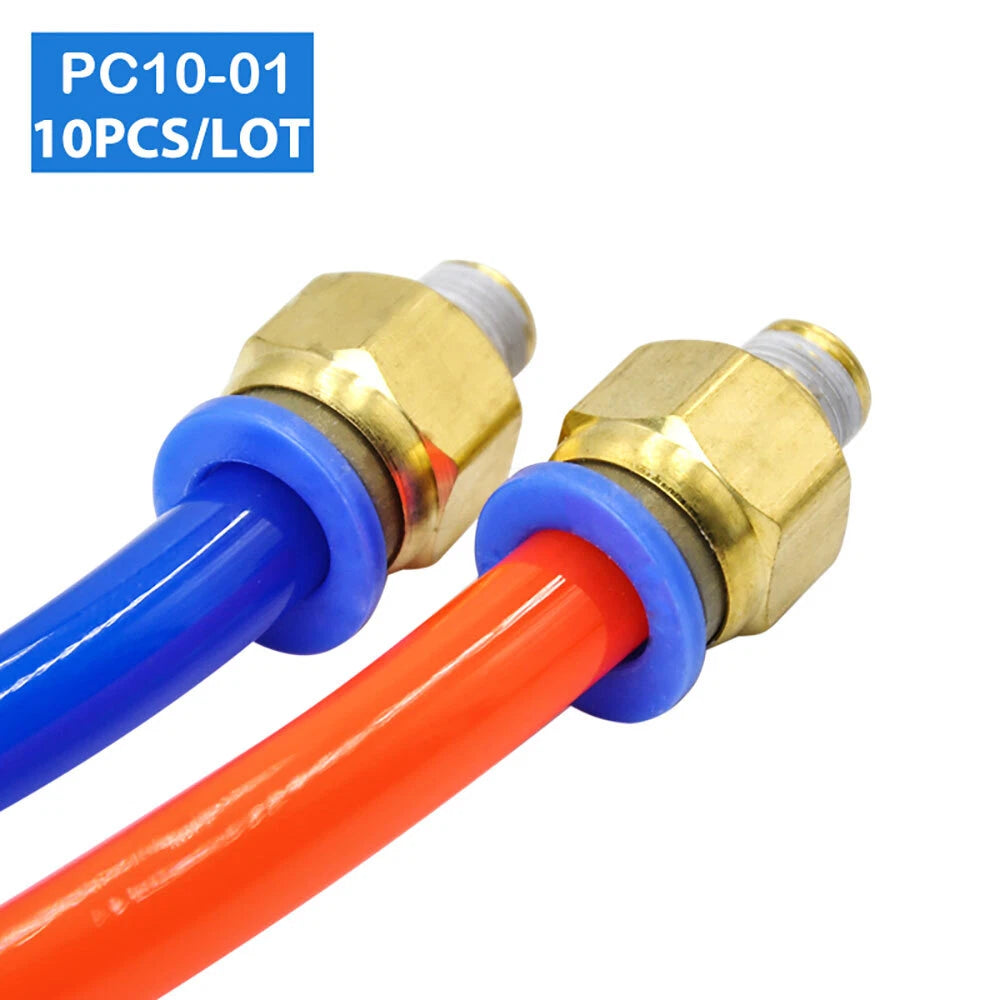 10PCS 3/8" OD Tube X 1/8" NPT Pneumatic Fitting for Air Systems