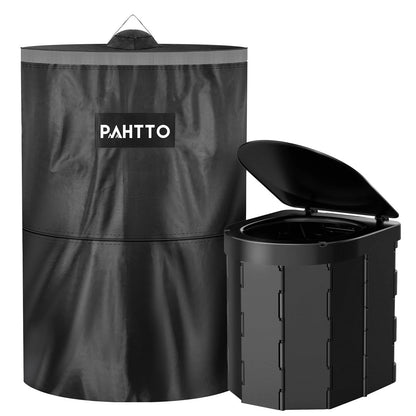Portable Toilet with Privacy Popup Tent & Phone Shelf