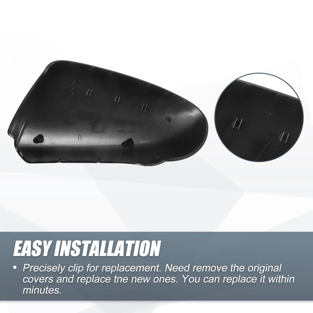 Right Side Mirror Cover Cap for Nissan Qashqai J10 (2007–2014) Gloss Black